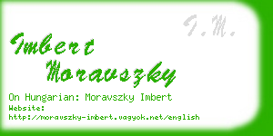 imbert moravszky business card